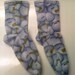 Ladies Medium Fleece Socks in Golf Balls and Tees Print