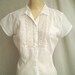 1950s Vintage Judy Bond Lace Trimmed Blouse 37 bust