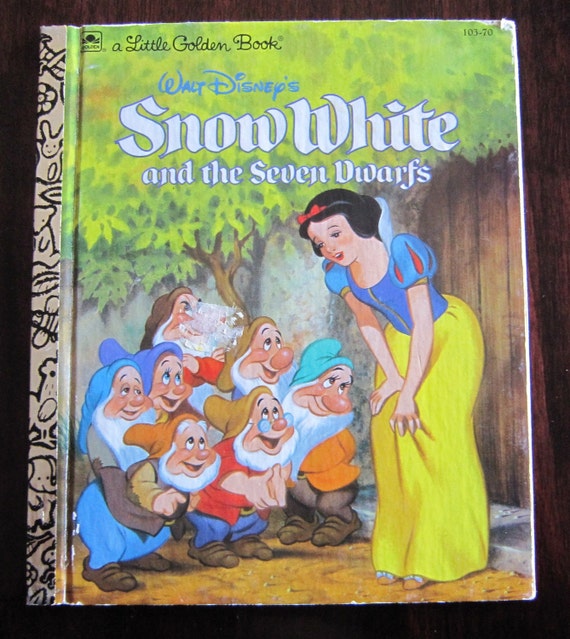 1984 Vintage Little Golden Book Walt Disneys Snow White And