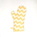Single Oven Mitt Chevron Yellow and White