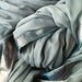 Vintage Grey Silver Chiffon Scarf, Sarong, Long scarf, Women's scarf, Long Wrap, Silver accessory,Vintage Clothing