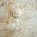 Vintage Glass Perfume Bottle with Pearl and Rhinestone Cap (Avon Perfume Bottle) - Bottle your own scent