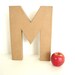 Paper Mache Letter M (12" tall) - Ready to Decorate Blank Letter, Home Decor, and more