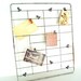 RESERVED FOR KERRI --- Vintage Metal Rack (16x19) with 10 Hinge Clips - Repurpose as an inspiration board, memo board, photo holder
