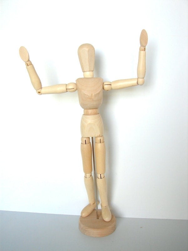 mini wood mannequin