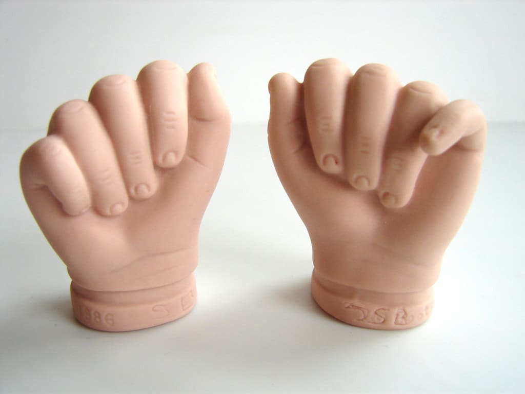 4 Old Composition Baby Doll Hands for Cloth Body SOLD on ...