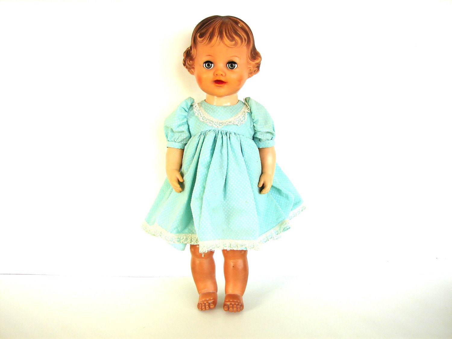 Vintage Uneeda Walking Doll with Sleep Eyes and Molded Hair