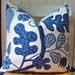 Blue Floral Leaves Decorative Pillow Cover 18X18 P Kaufmann