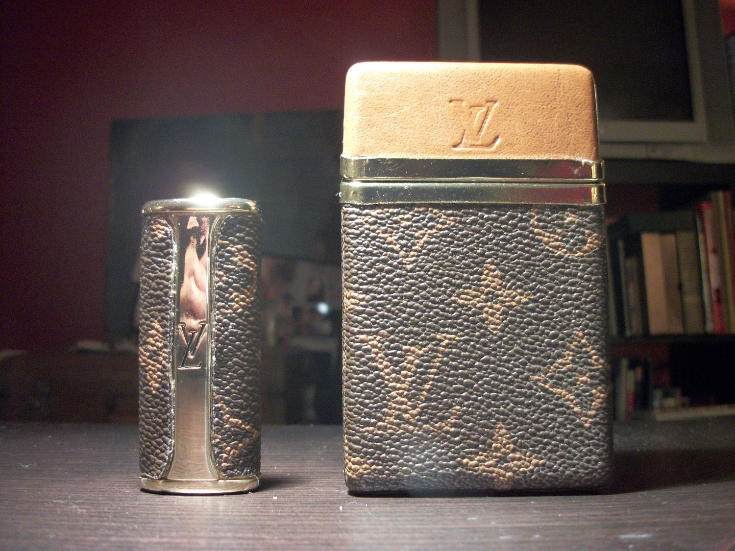 Vintage Louis Vuitton Case and Lighter