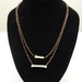 Muskrat Bone Double Layer Bronze Chain Necklace