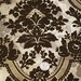 1970's Chocolate and Gold Flocked Vintage Wallpaper