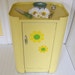 Reserved for Elma - Large Metal Cabinet on Wheels - Vintage Forgee Steel Manufacturer - Shabby BoHo