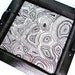 Modern "Trunk Show" Graphic Tree Trunk Tray -- Black and White High Gloss Decorative Wooden Tray -- Extra Large Square Tray