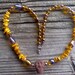 Reserved for TK Red lava skull beaded necklace 21 inches