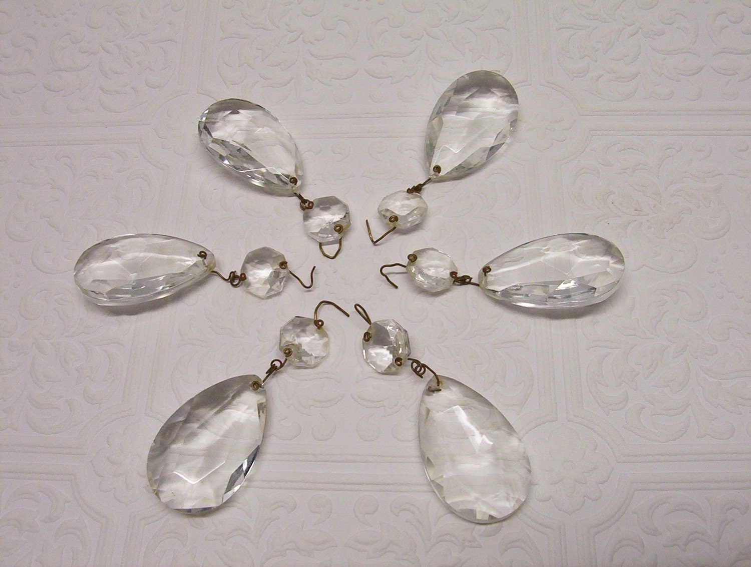 Vintage Chandelier Crystal Prisms Replacements by ozarksfinds