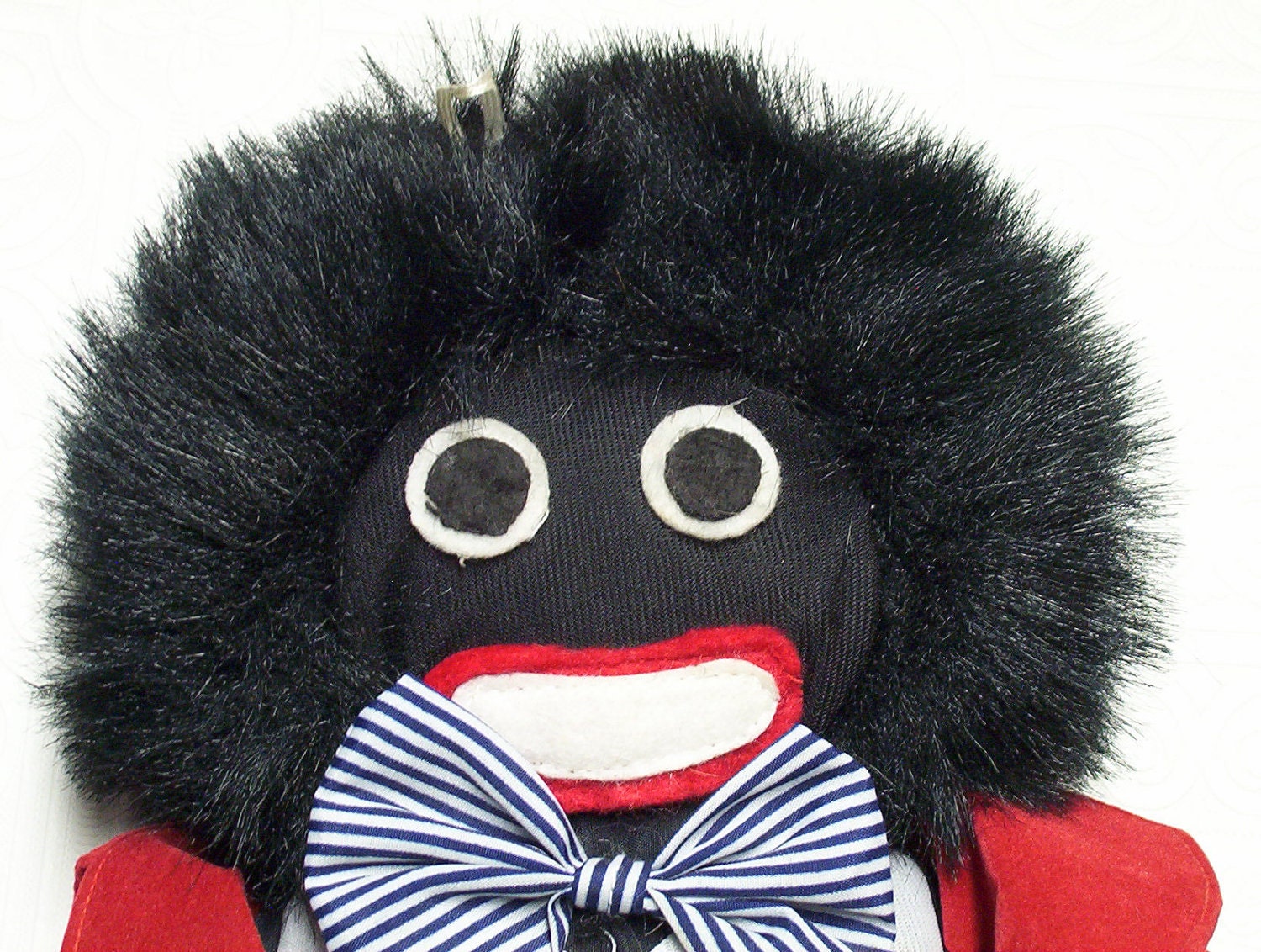 Vintage GOLLIWOG Golly Doll Stuffed Red jacket Striped pants