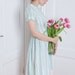 1950's cotton summer striped day dress