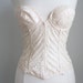 Vintage 38B 9 Bone Carnival Lace Cream Bustier