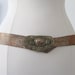 Vintage 90s Genuine Leather Boho Cabochon Autumny Belt cute M/L