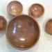 vintage Large Wooden Dough Mixing Bowl Salad Bowl set of 5