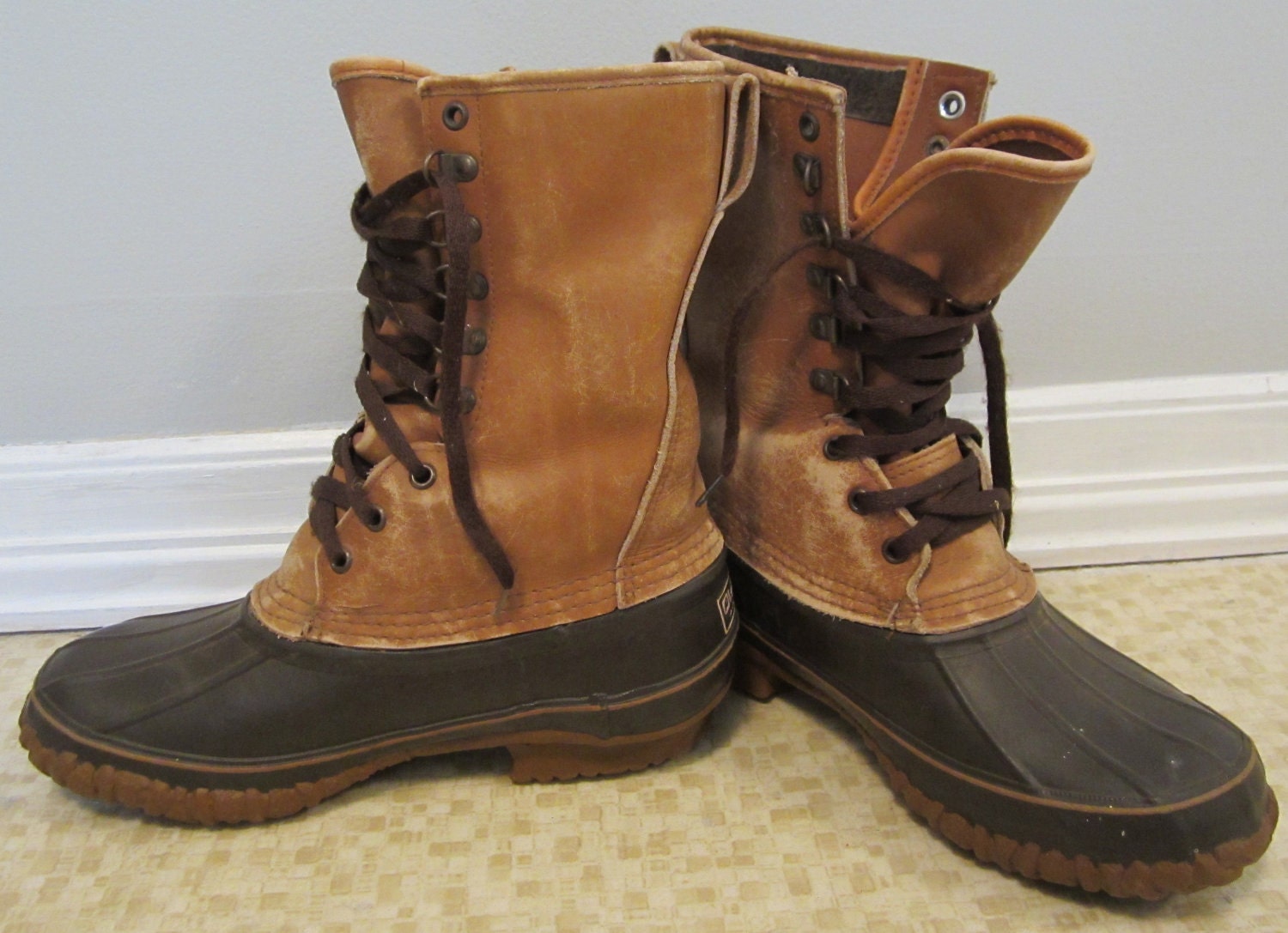 Vintage LaCrosse Leather/Rubber Recreation Pac Boots