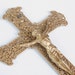 Vintage Gold Metal Filigree Crucifix - Cross
