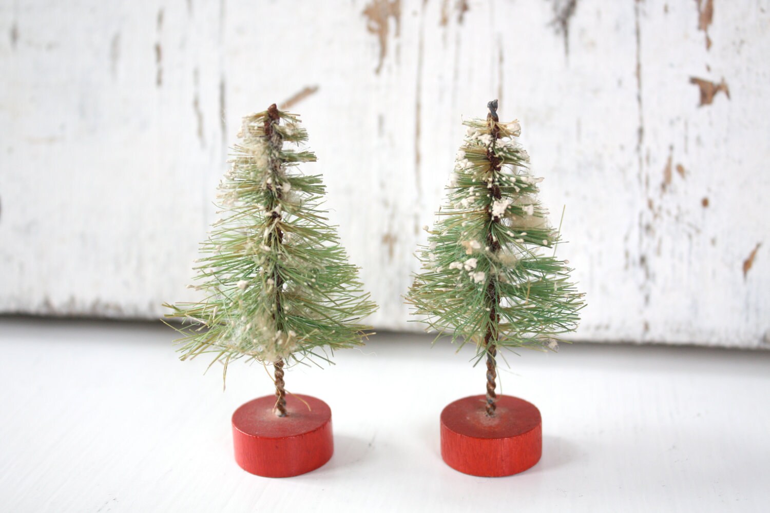 Vintage Bottle Brush Christmas Tree