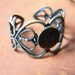10 x Antiqued Bronze Filigree Vintage Adjustable Ring Blank