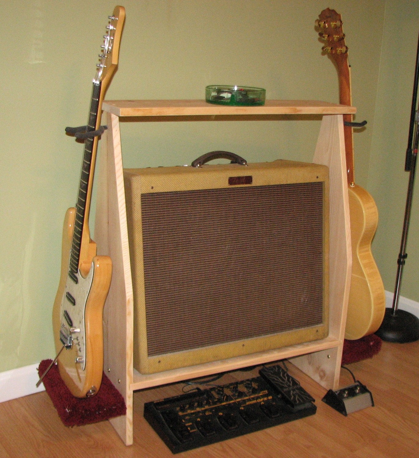 Handcrafted Custom Guitar Amplifier and Guitar Stand by