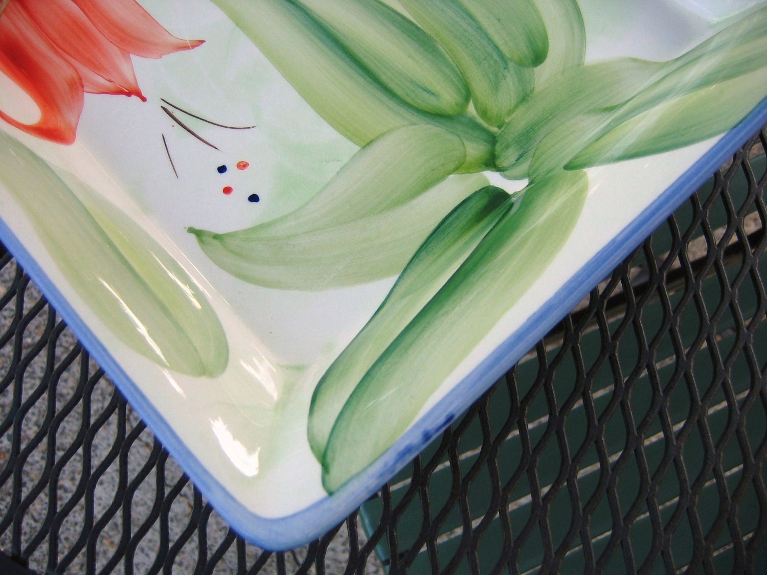 Italian Hand Painted Serving Platter by Sole Di Toscana