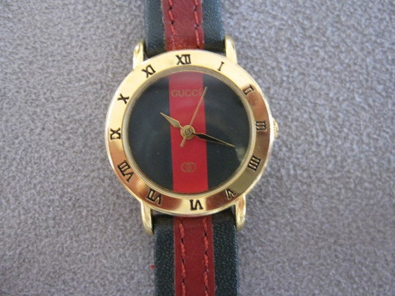 Items similar to GUCCI Red Green Watch on Etsy