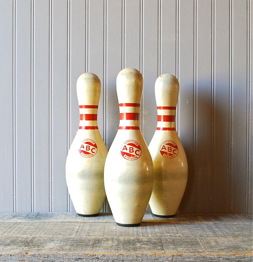 Vintage bowling pins circa 1962