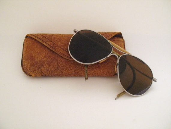 WWII American Optical AO Aviator Sunglasses by LuccaBalesVintage