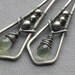 Prehnite Drops Wire Wrapped in Sterling Silver wire earrings