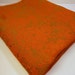 vintage brocade fabric bold colored - orange and green gold 70s era
