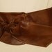 Brown Leather Belt with Abstract Bow
