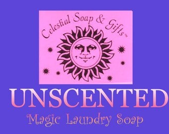 UNSCENTED Natural VEGAN Laundry Soap Powder Bag - 40-80 LOADS Gross Wt. 44oz.