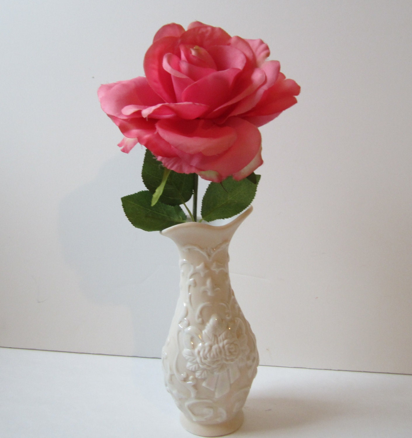 Single Pink Rose In A Vase