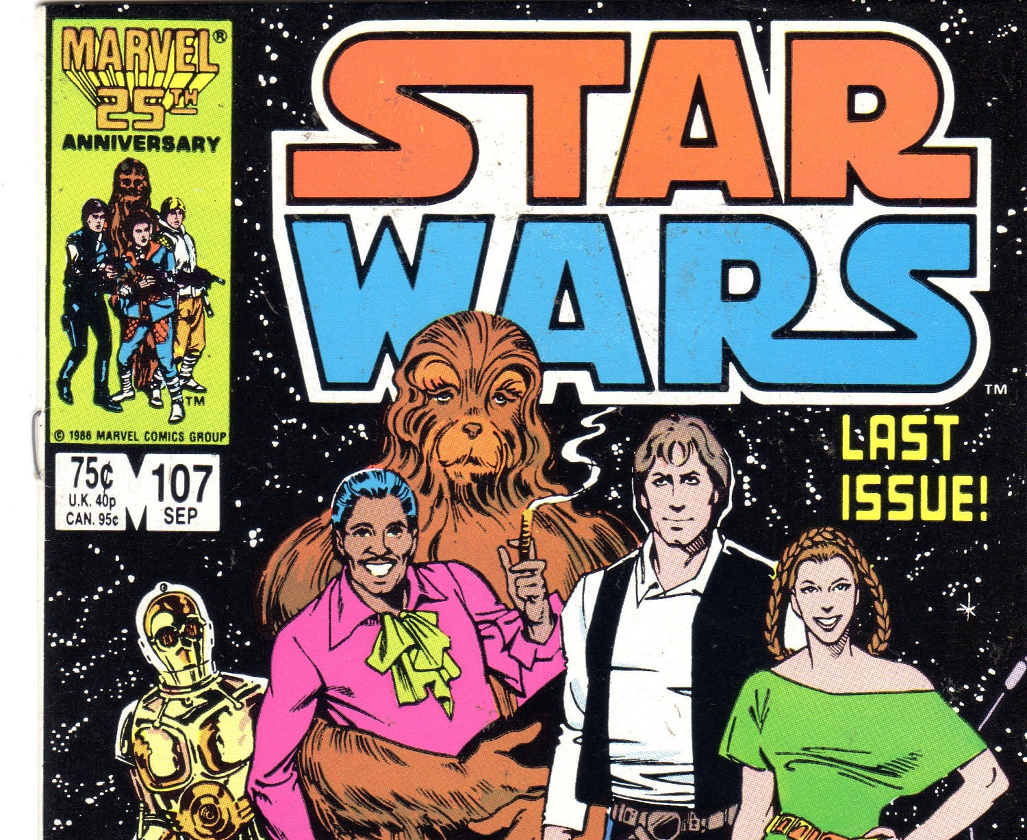 STAR WARS Comic Book 107 by Marvel September 1986 Last Issue