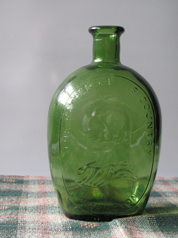 Vintage Dark Green Wheaton Bottle . . . Washington