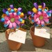 Girl Birthday Party Favors - Hair Bow Flowers in Pots SAMPLE