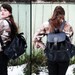 90s vtg LEATHER BACKPACK Distressed Large Rucksack Bucket Bag Bookbag
