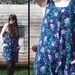 80s PICNIC FLORAL Romper Playsuit, Small medium