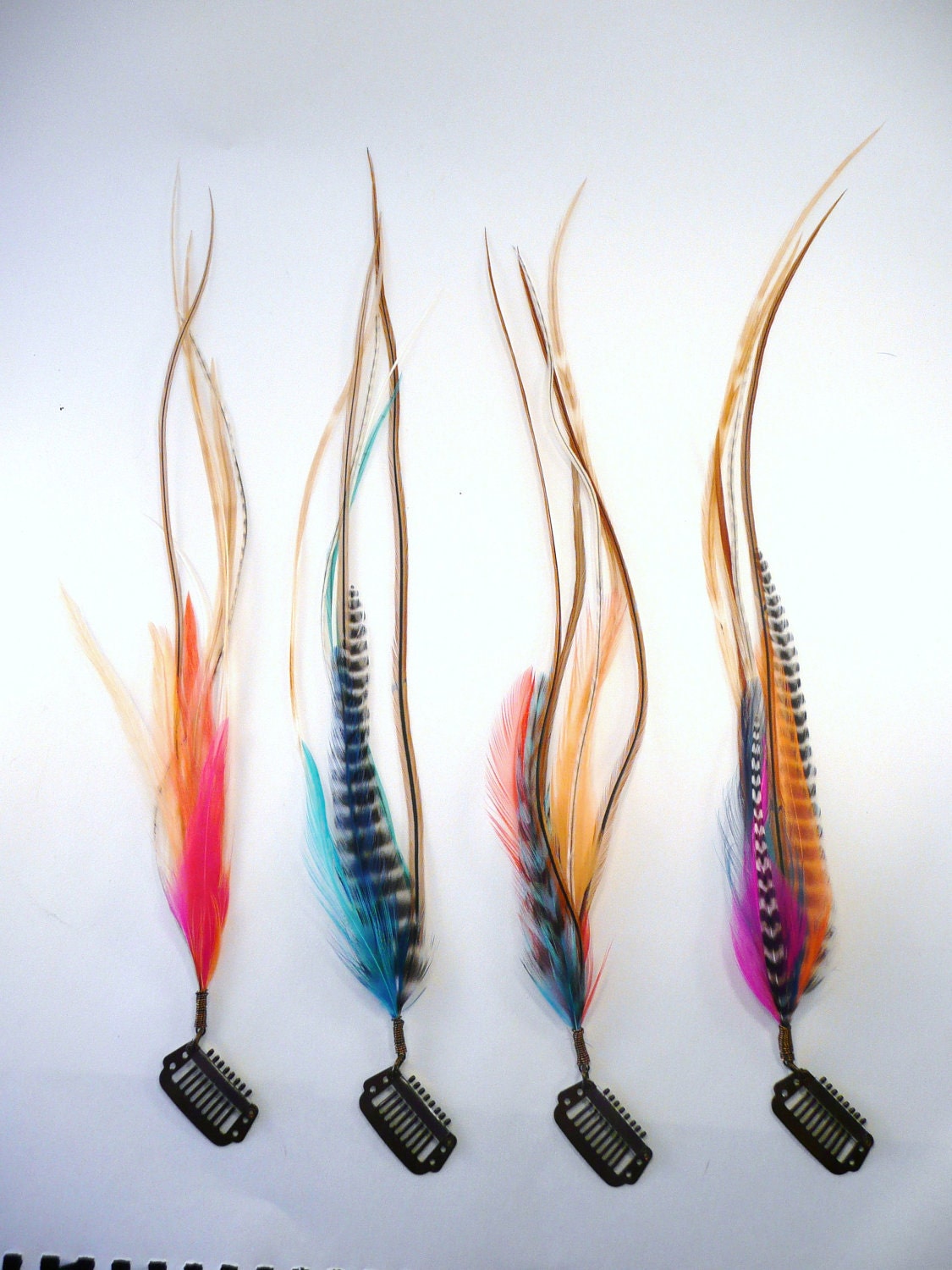 Clipin Feather Hair Extension YOU CHOOSE by jewelcandyboutique