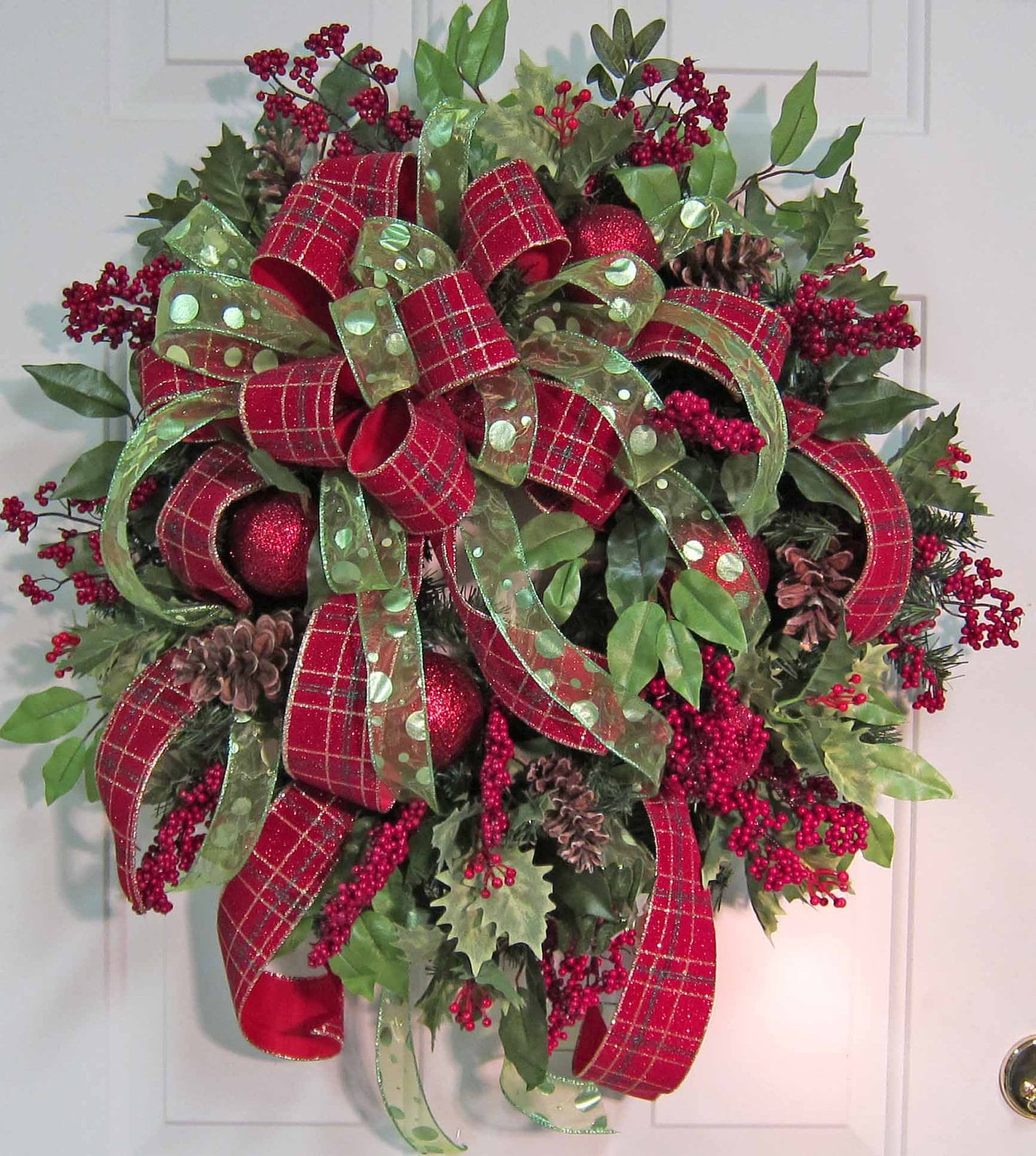 XL Christmas Door Wreath Outdoor Holiday Wreath