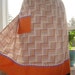 Vintage Pillowcase Apron in Burnt Orange and Lilac
