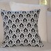 Black and Beige Pillow Cover Damask pillow Throw pillow
