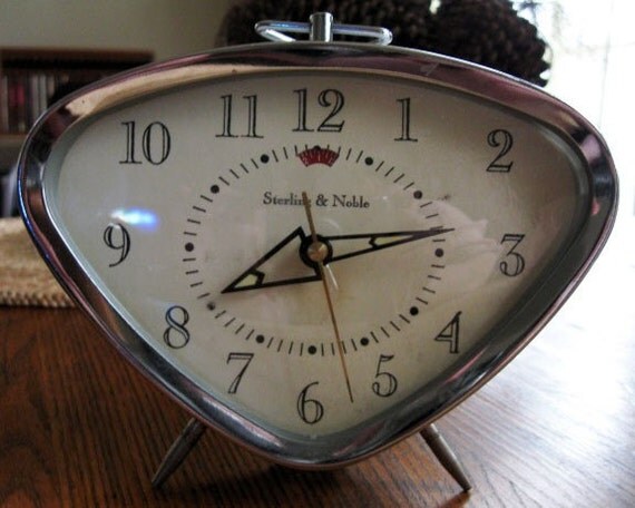 Items similar to Art Deco Windup Alarm Clock by Sterling & Noble on Etsy