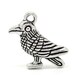 6 Antique Silver Tone Pewter 3-D BIRD Charm Pendants