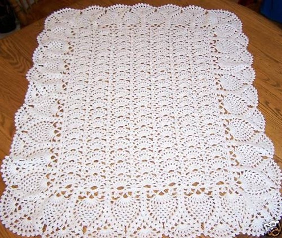 New Hand Crocheted Exquisite Pineapple Baby Afghan